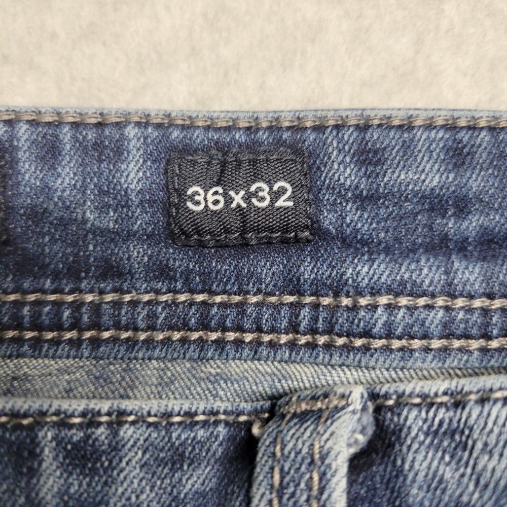 BKE Jake Mens Straight Leg Jeans 36x32 Blue Medium Wash Denim Stretch Casual - Picture 7 of 10